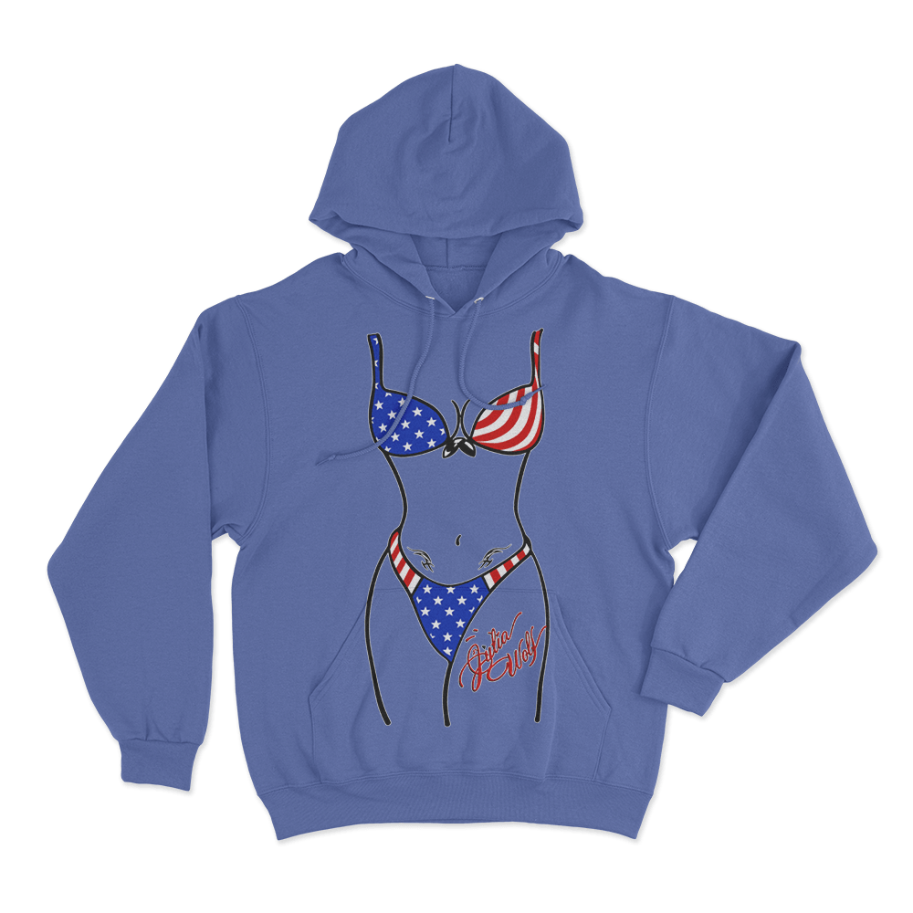 Deep End Bikini Coverup Unisex Hoodie Blue Deep End Bikini Coverup Unisex Hoodie Blue