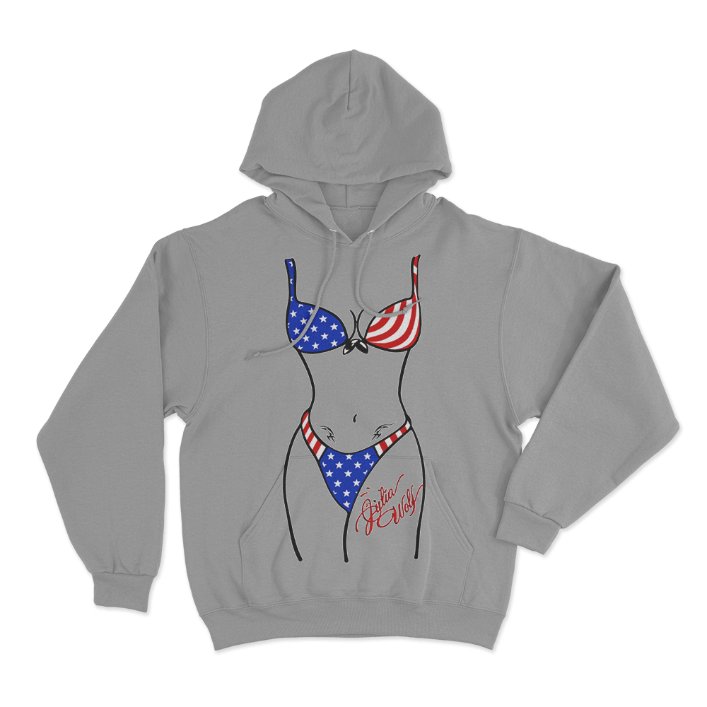 Deep End Bikini Coverup Unisex Hoodie Grey Deep End Bikini Coverup Unisex Hoodie Grey