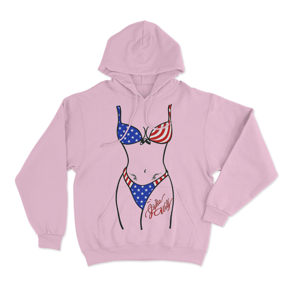 Deep End Bikini Coverup Unisex Hoodie Pink Deep End Bikini Coverup Unisex Hoodie Pink