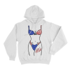 Deep End Bikini Coverup Unisex Hoodie White