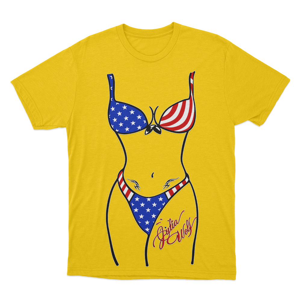Deep End Bikini Coverup Unisex T Shirt Yellow Deep End Bikini Coverup Unisex T Shirt Yellow