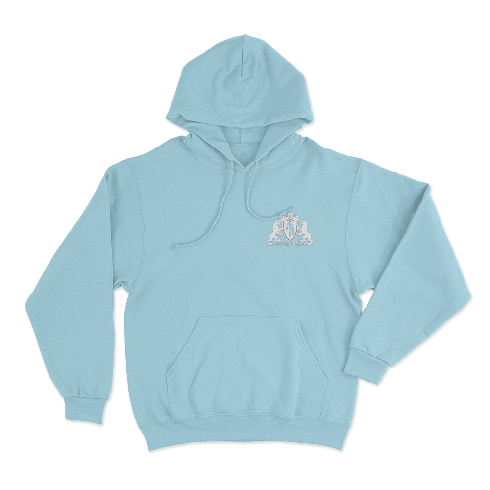 Julia Wolf Hanging Crest Unisex Hoodie Sky Blue Julia Wolf Hanging Crest Unisex Hoodie Sky Blue