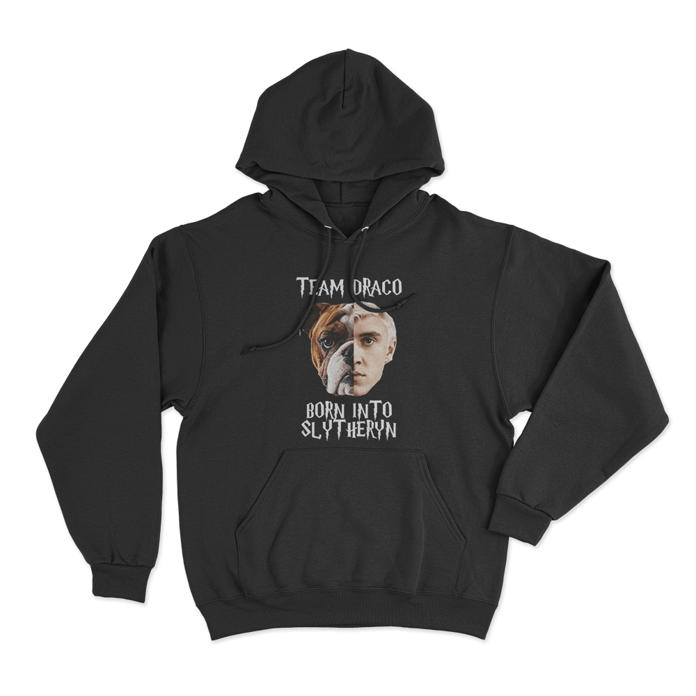 Team Draco Born Into Slytherin Unisex Hoodie Black Team Draco Born Into Slytherin Unisex Hoodie Black