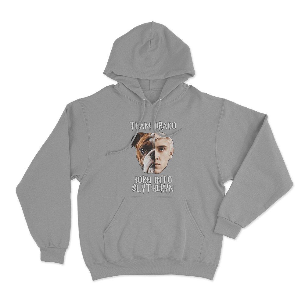 Team Draco Born Into Slytherin Unisex Hoodie Grey Team Draco Born Into Slytherin Unisex Hoodie Grey